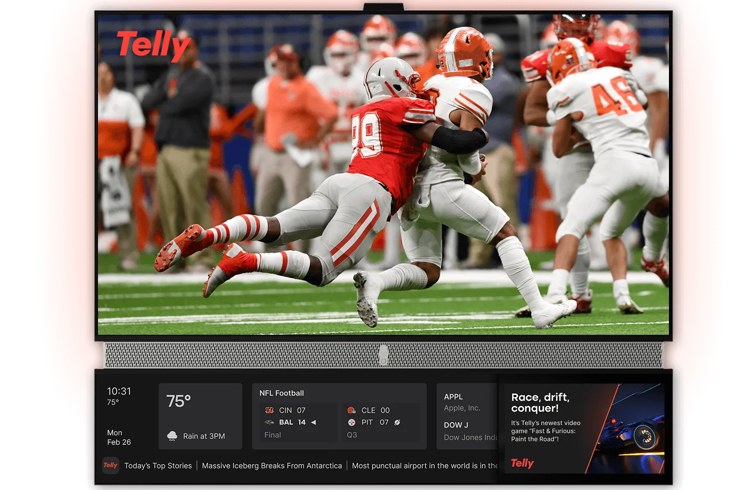 Telly dual-screen television